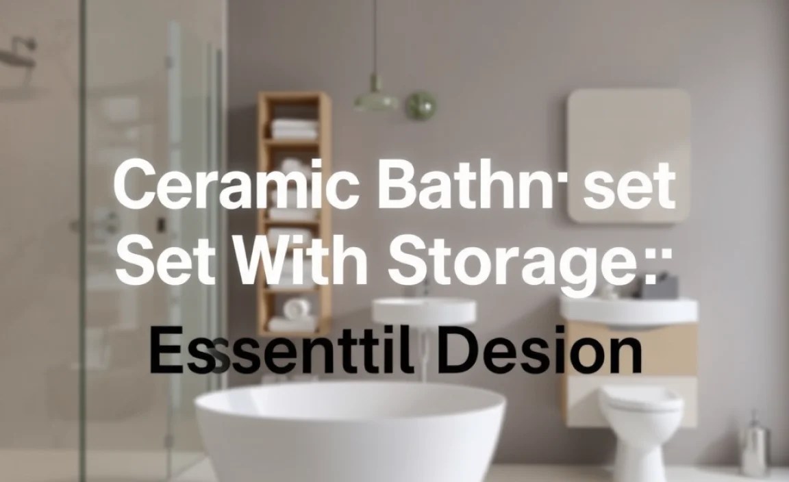Ceramic Bathroom Set With Storage: Essential Design