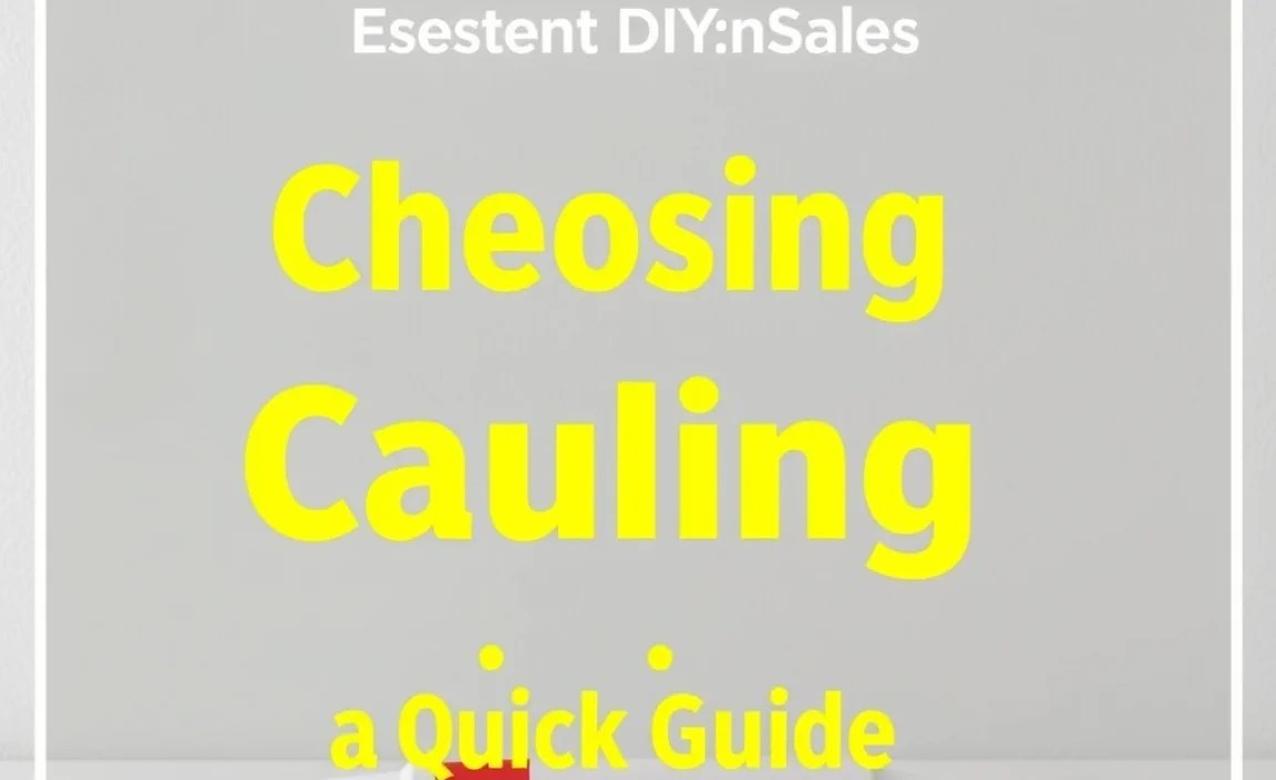 Choosing the Right Caulk: A Quick Guide