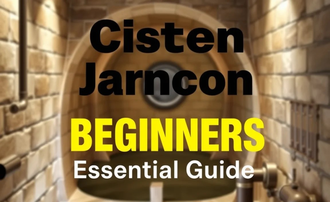 Cistern Jargon For Beginners: Essential Guide