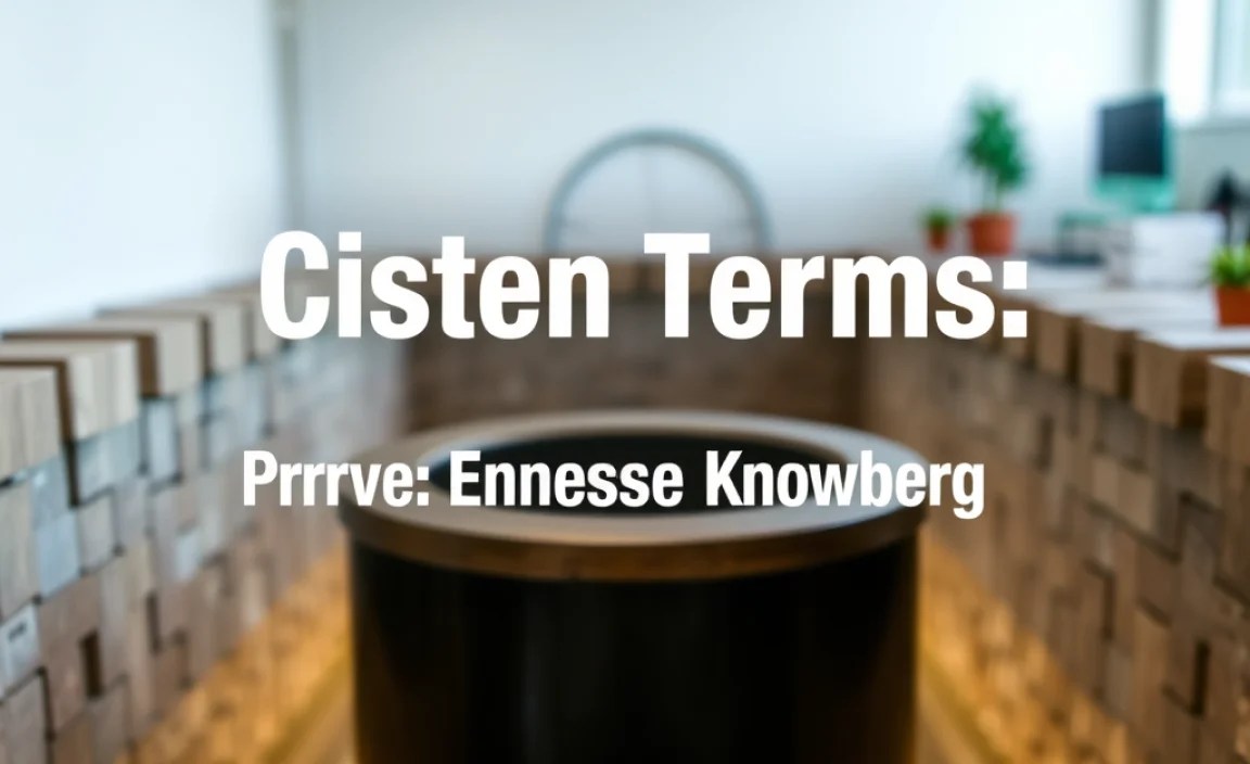 Cistern Terms: Proven Essential Knowledge