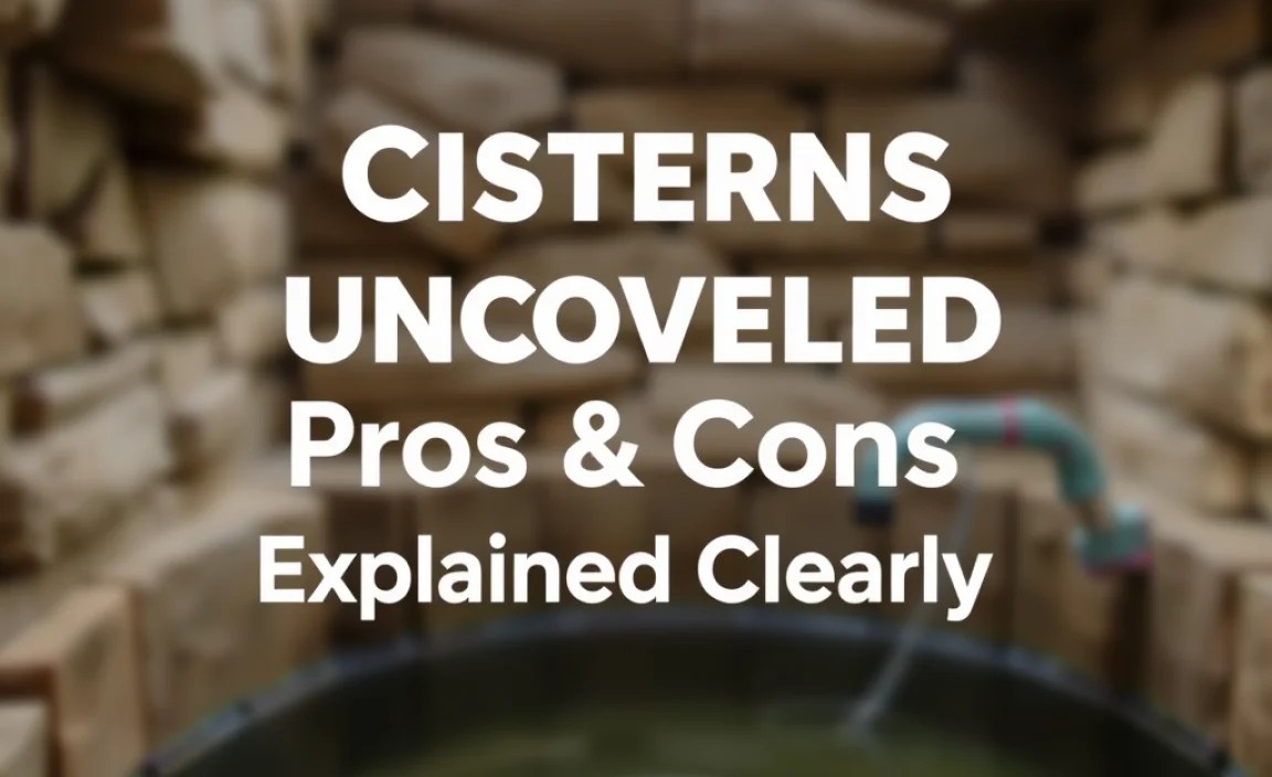 Cisterns Uncovered: Pros & Cons Explained Clearly