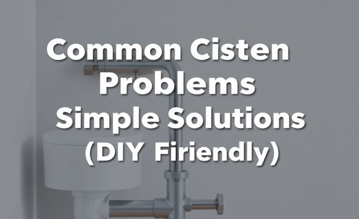 Common Cistern Problems and Simple Solutions (DIY Friendly!)