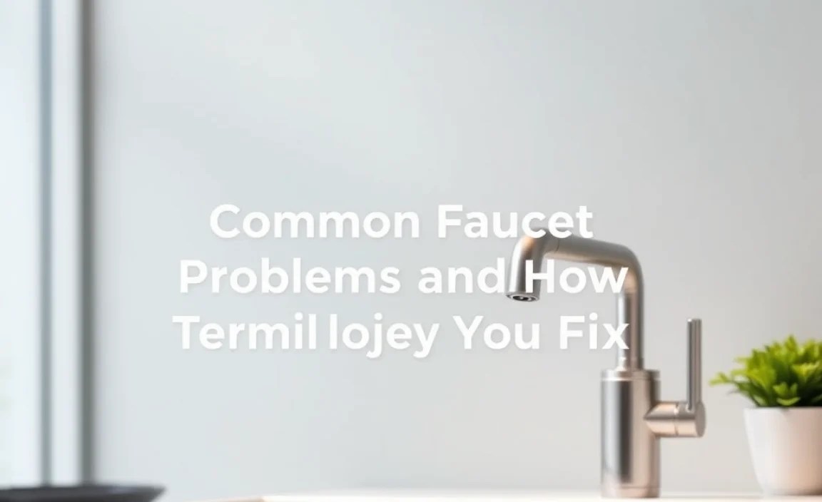 Common Faucet Problems and How Terminology Helps You Fix Them