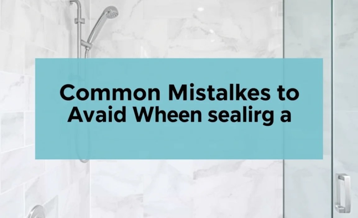 Common Mistakes to Avoid When Sealing a Shower