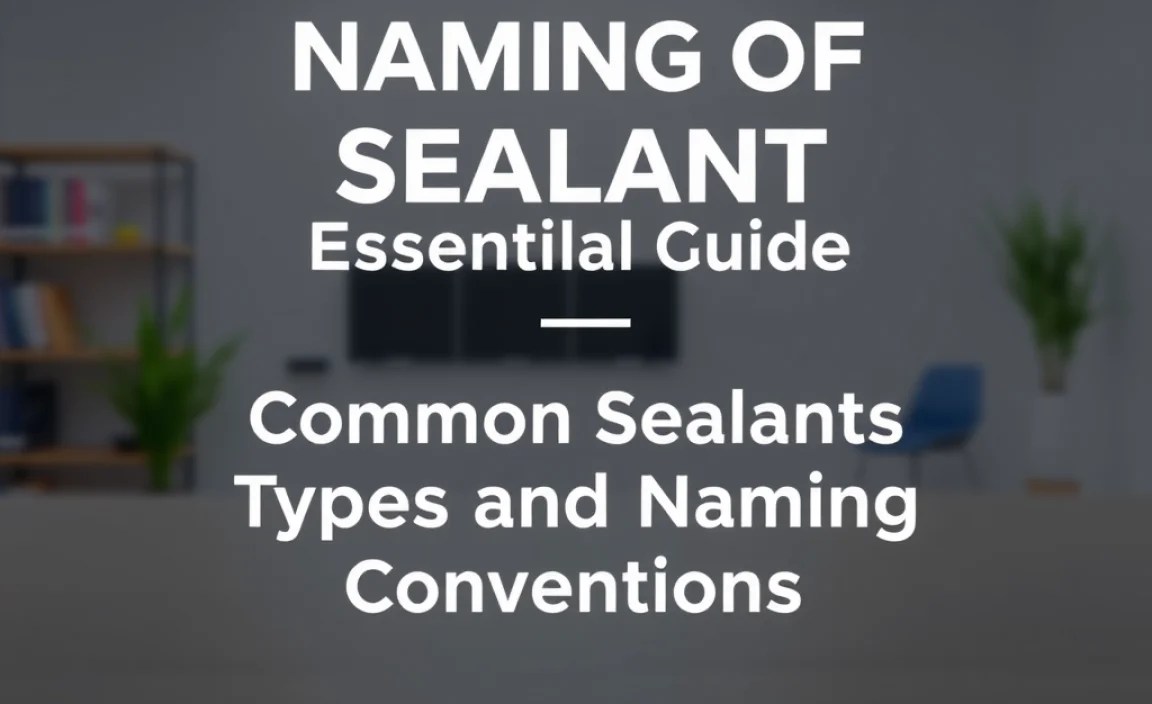 Common Sealant Types and Their Naming Conventions