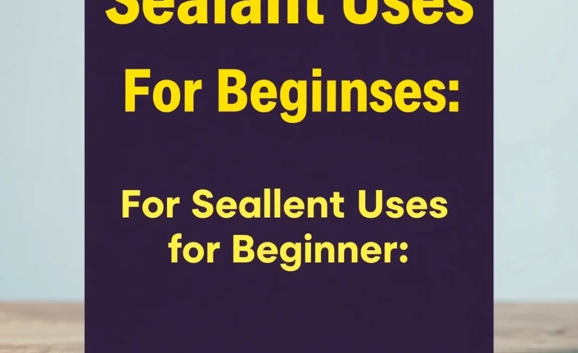 Common Sealant Uses for Beginners