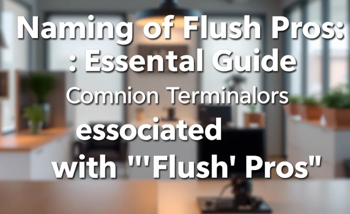 Common Terminology Associated with “Flush Pros”