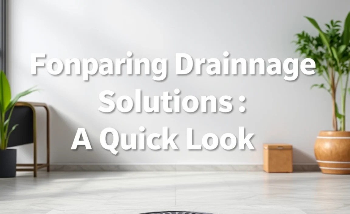 Comparing Drainage Solutions: A Quick Look