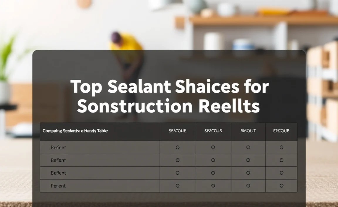 Comparing Sealants: A Handy Table