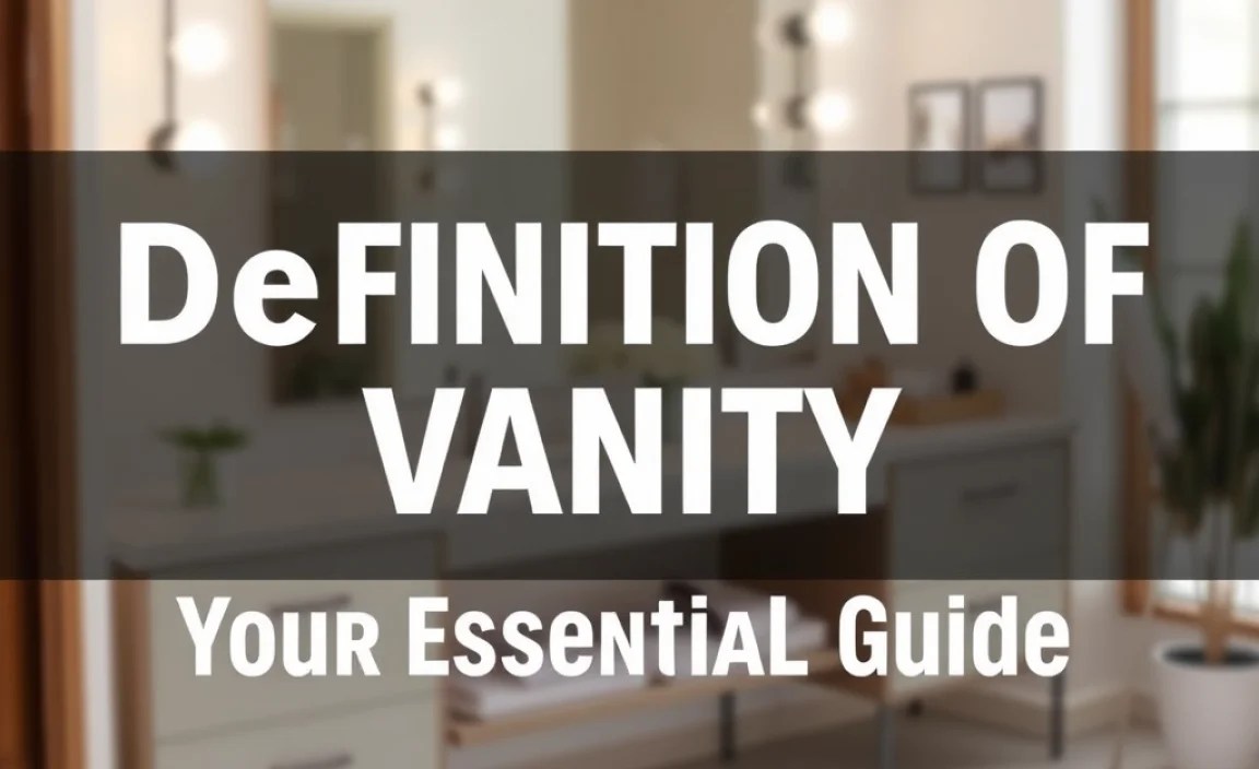 Definition Of Vanity: Your Essential Guide