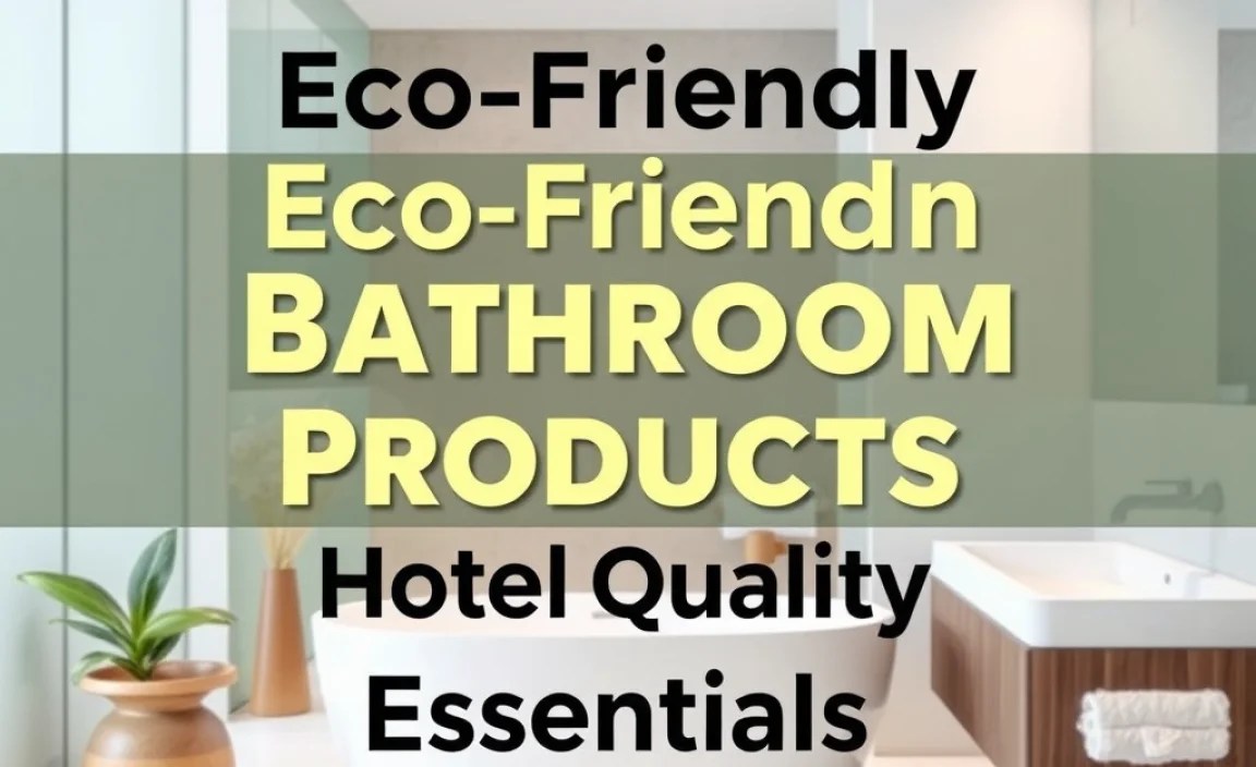 Eco-Friendly Bathroom Products: Hotel Quality Essentials