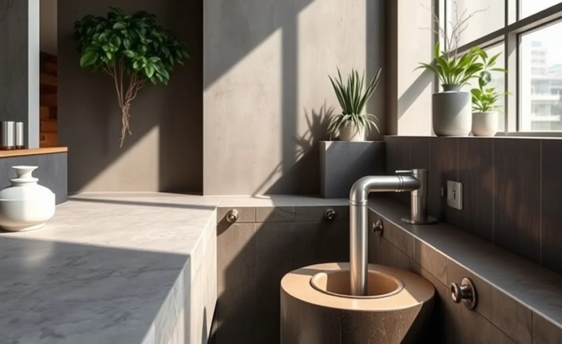 Eco-Friendly Building with Cisterns