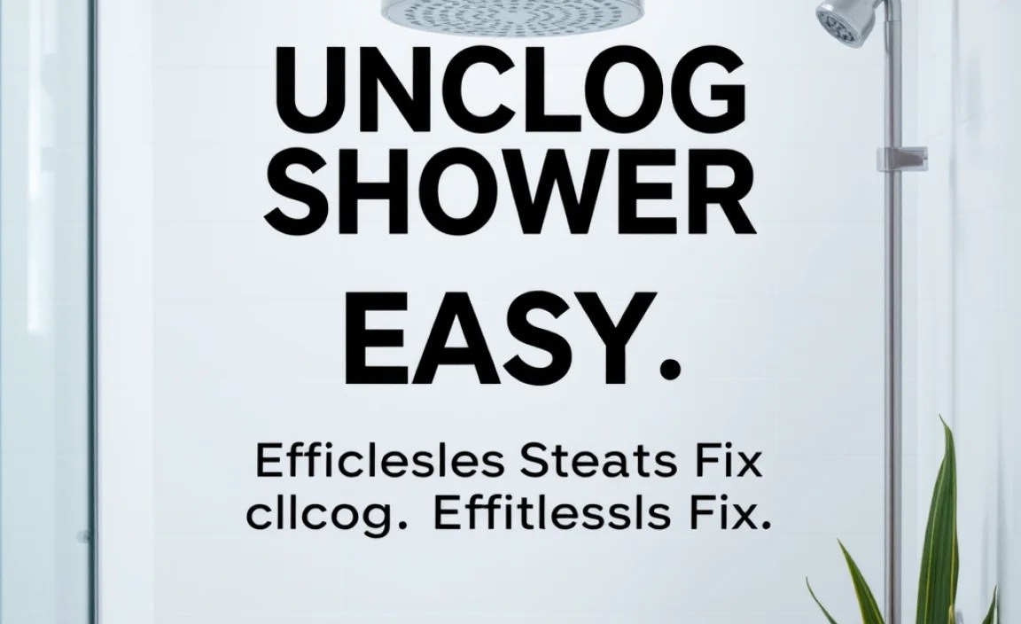 Effortless Steps to Unclog Your Shower