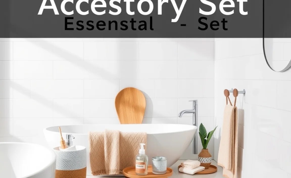Essential Boho Bathroom Accessory Set Pieces