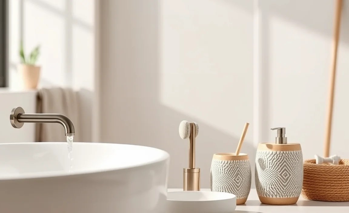 Essential Boho Bathroom Accessory Set Pieces
