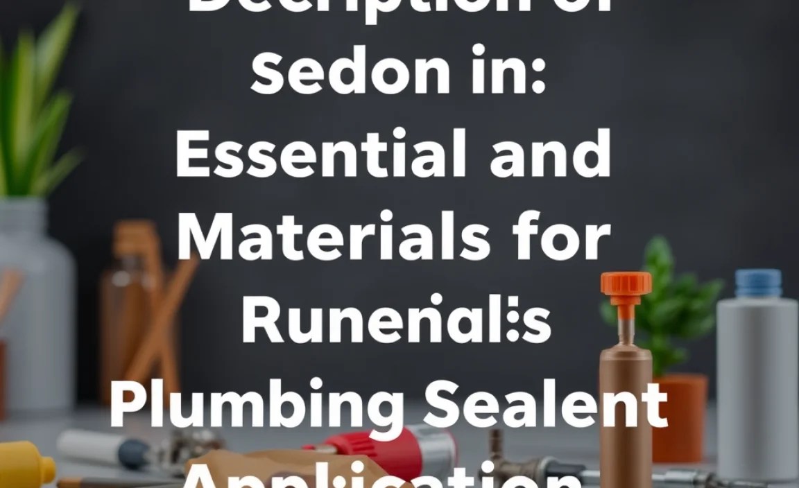 Essential Tools and Materials for Plumbing Sealant Application