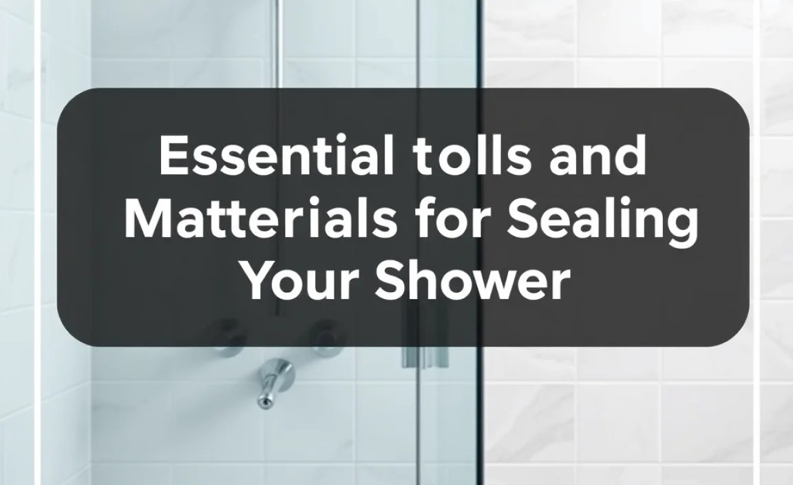 Essential Tools and Materials for Sealing Your Shower