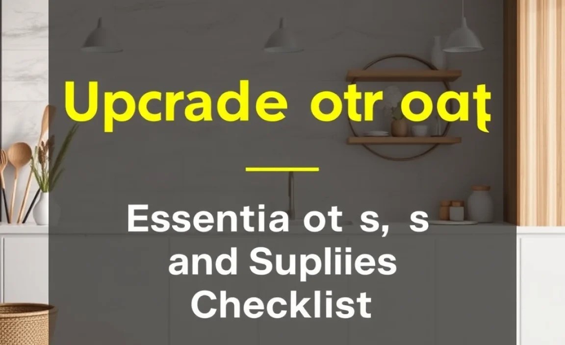Essential Tools and Supplies Checklist