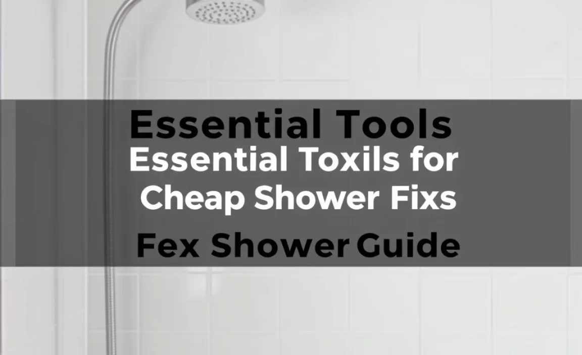 Essential Tools for Cheap Shower Fixes