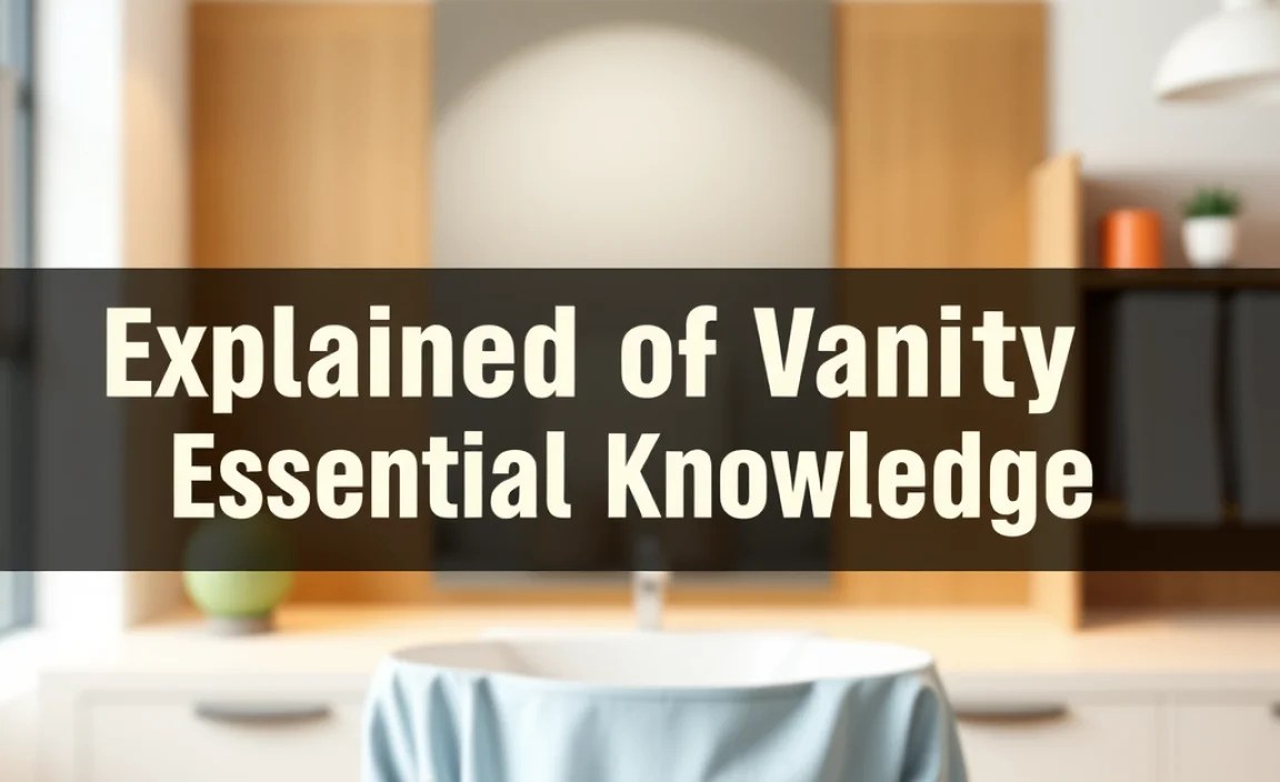 Explained of Vanity: Essential Knowledge