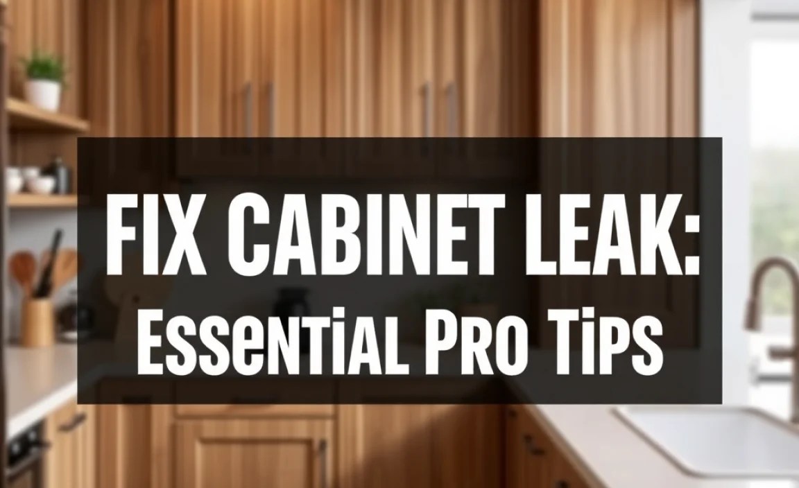 Fix Cabinet Leak: Essential Pro Tips