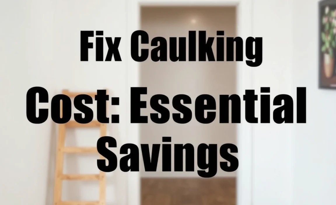 Fix Caulking Cost: Essential Savings