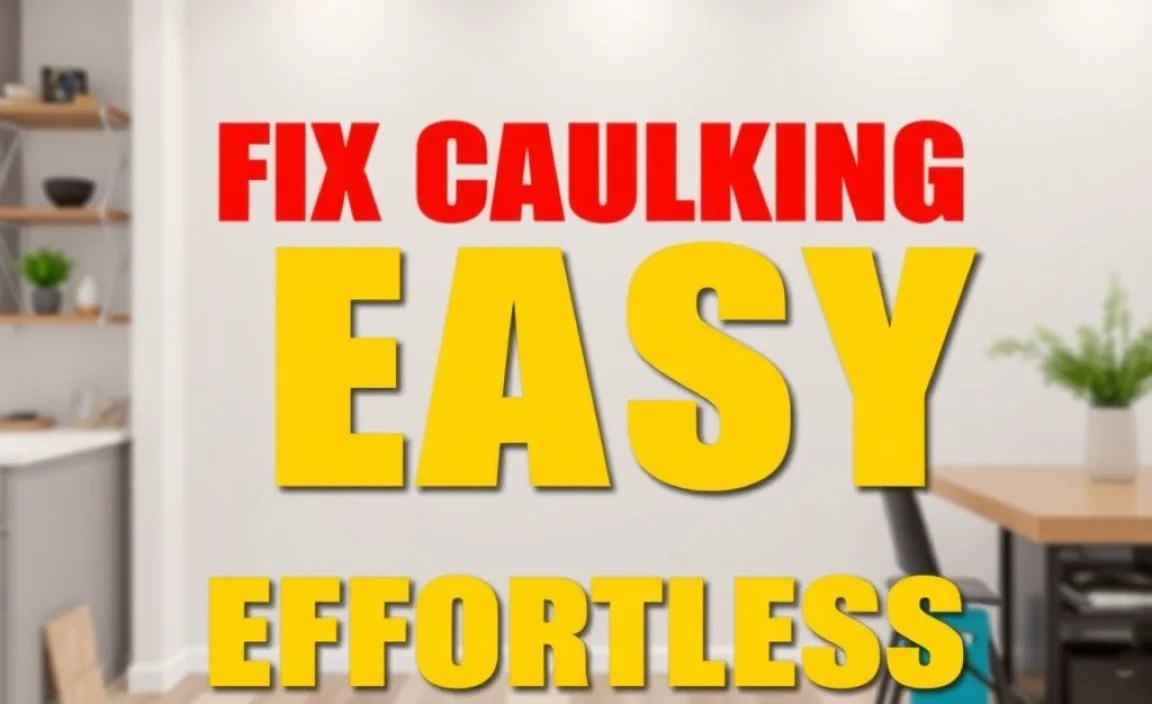 Fix Caulking Easy: Effortless Solutions