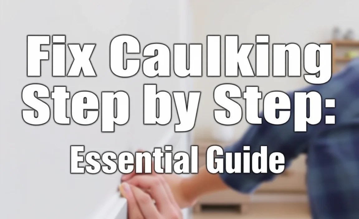 Fix Caulking Step by Step: Essential Guide