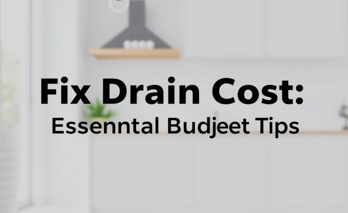 Fix Drain Cost: Essential Budgeting Tips