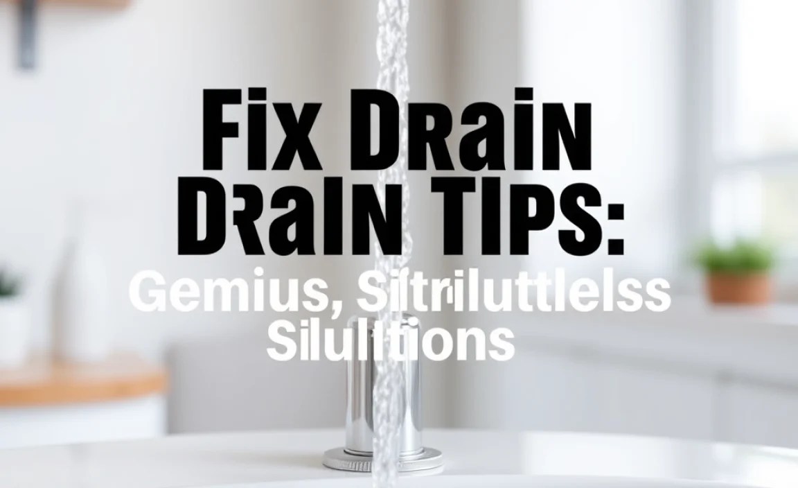 Fix Drain Tips: Genius, Effortless Solutions