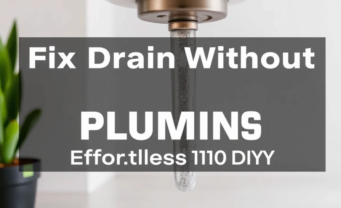 Fix Drain Without Plumber: Effortless DIY Solution