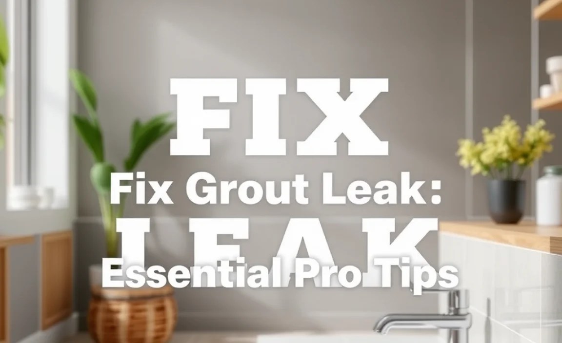 Fix Grout Leak: Essential Pro Tips