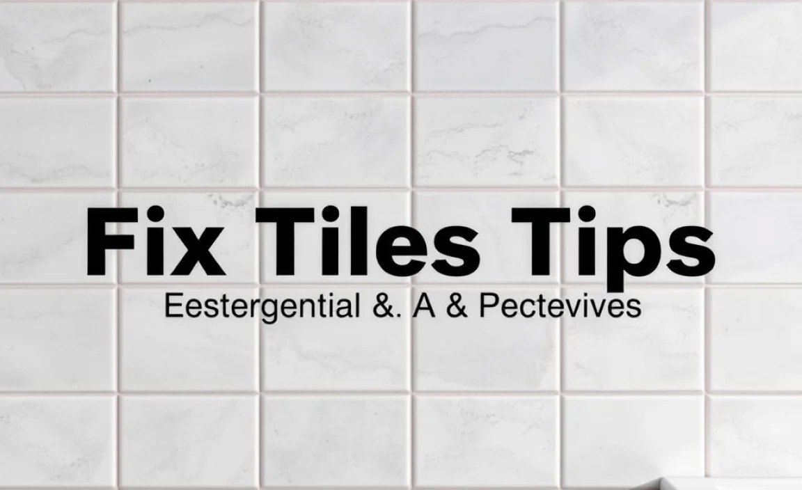 Fix Tiles Tips: Essential & Proven Fixes