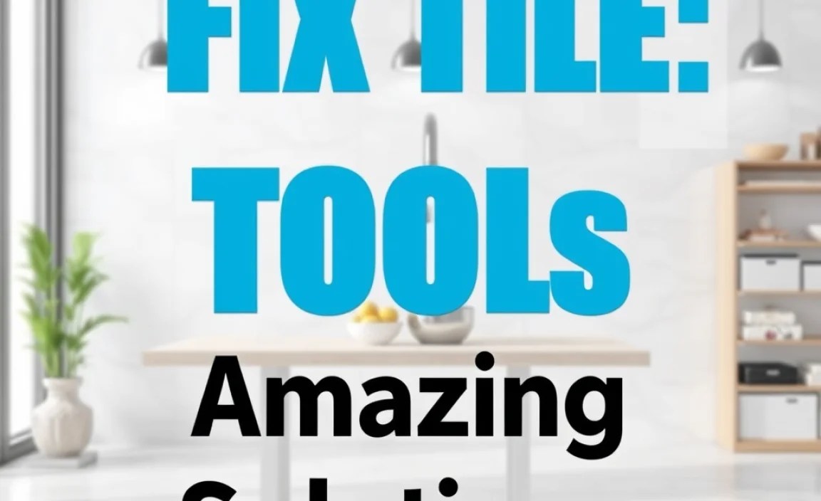 Fix Tiles Tools: Amazing Solutions