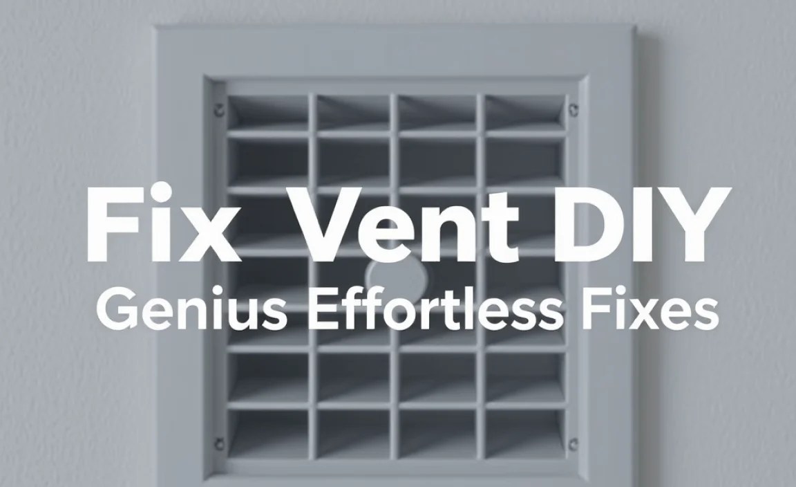 Fix Vent DIY: Genius Effortless Fixes
