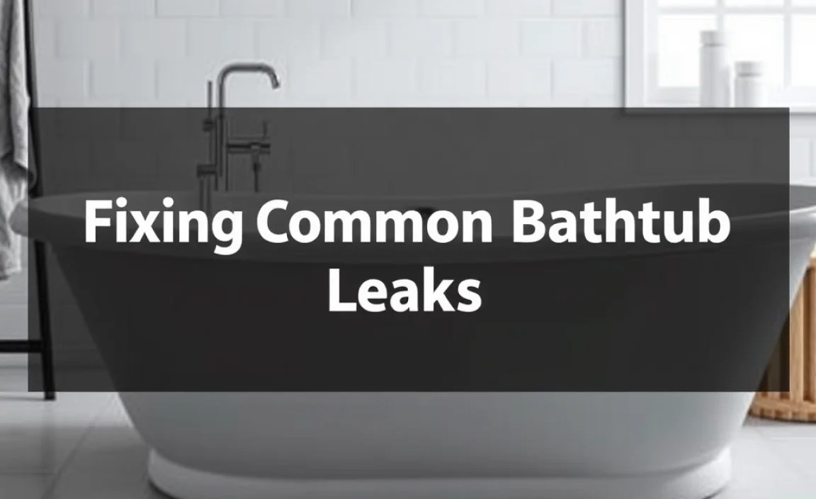 Fixing Common Bathtub Leaks