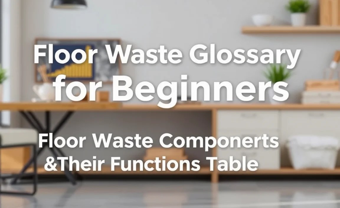 Floor Waste Components &amp; Their Functions Table