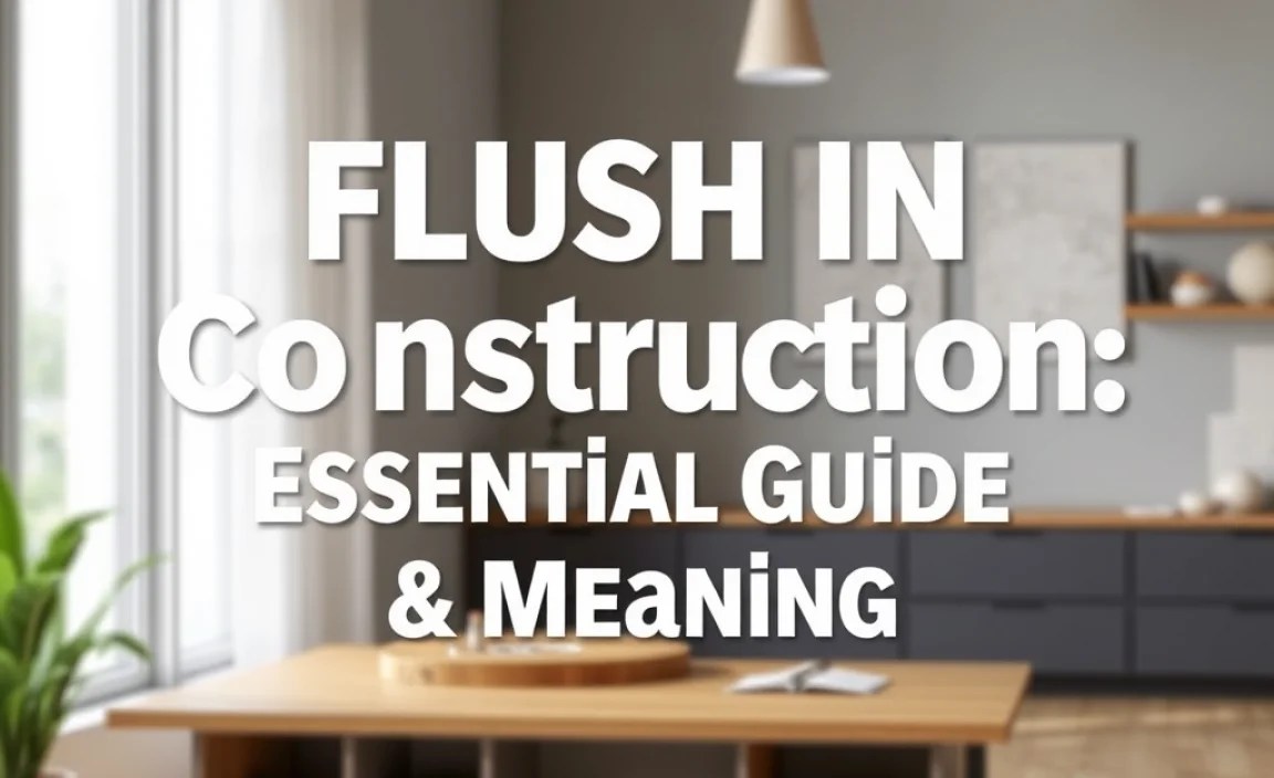 Flush in Construction: Essential Guide & Meaning