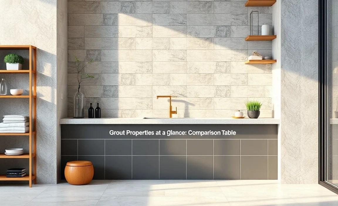 Grout Properties at a Glance: A Comparison Table