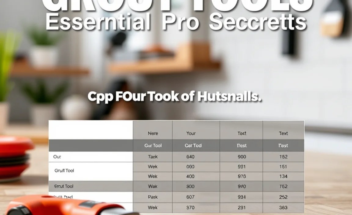 Grout Tool Comparison Table