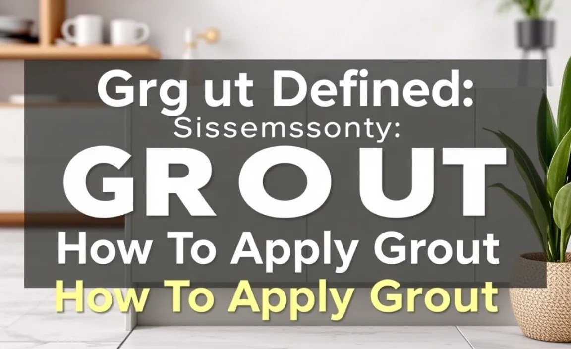 How To Apply Grout
