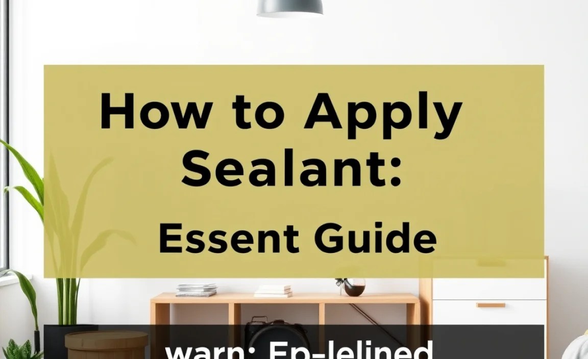 How to Apply Sealant: A Step-by-Step Guide