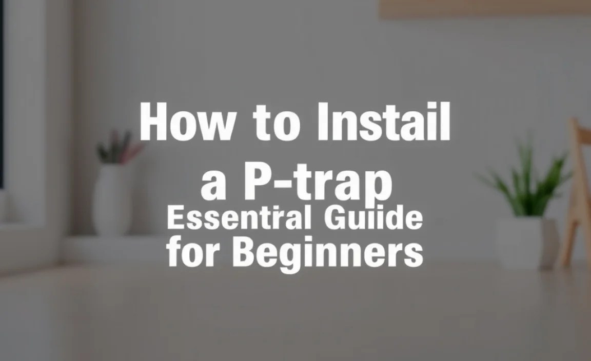 How to Install a P-trap