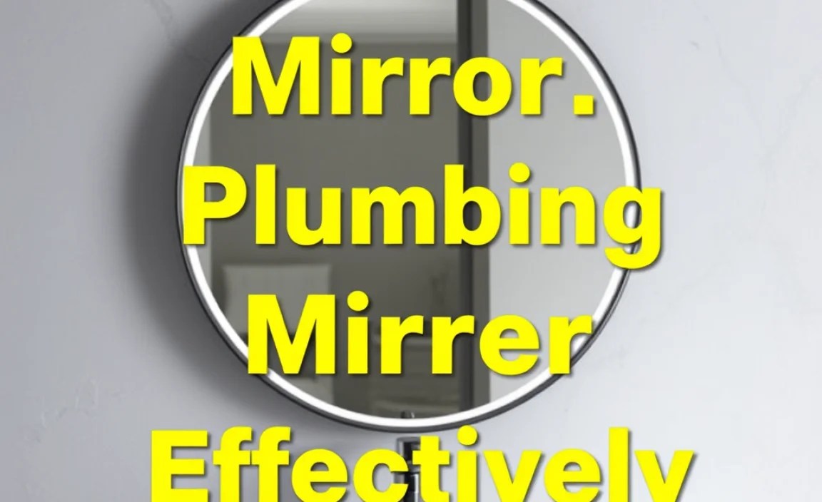 How to Use a Plumbing Mirror Effectively