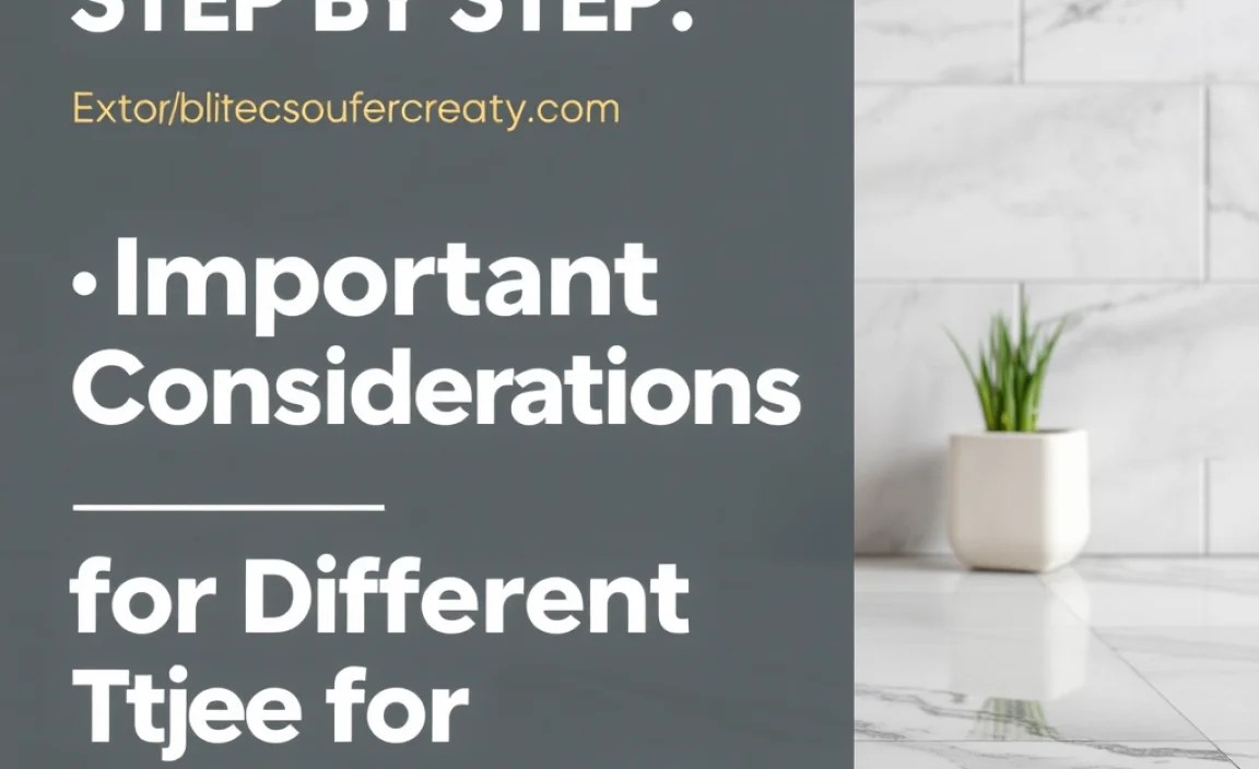 Important Considerations for Different Tile Types