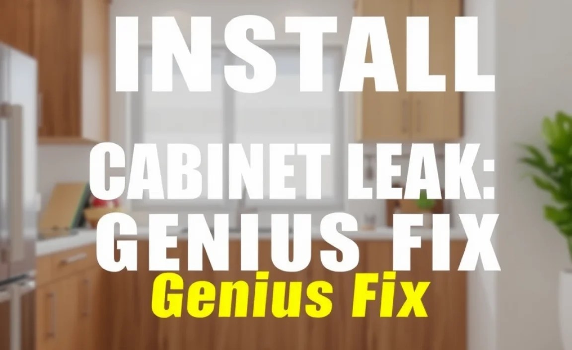 Install Cabinet Leak: Genius Fix
