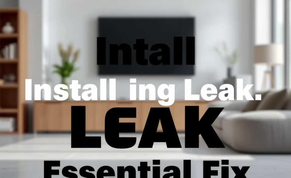Install Caulking Leak: Essential Fix