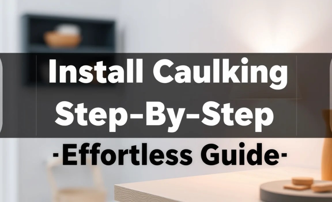 Install Caulking Step By Step: Effortless Guide