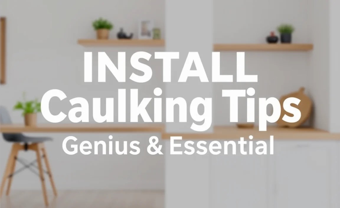 Install Caulking Tips: Genius & Essential