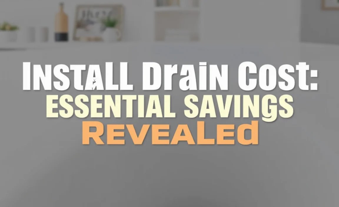 Install Drain Cost: Essential Savings Revealed
